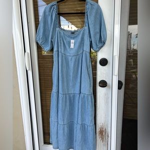 Gap denim maxi dress